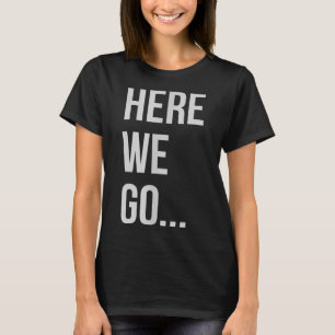 Womens Here We Go Xl Heather Blue  T-Shirt