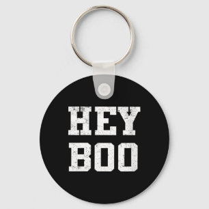 Womens Hey Boo Halloween Key Ring