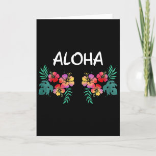 Womens Hibiscus Flowers Breast Hawaiian Aloha Hawa Card