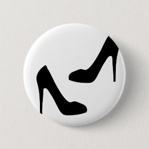 Womens High Heel Shoes in Silhouette 6 Cm Round Badge