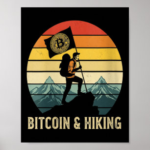 Womens Hiking Adventure Hike Blockchain Sats Freed Poster