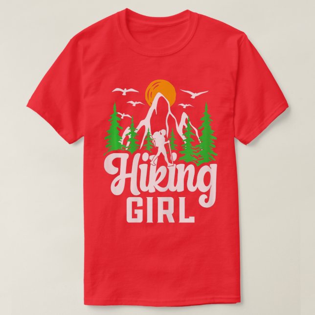 Womens Hiking Hike Backpacking Nature Hiking Girl T-Shirt (Design Front)