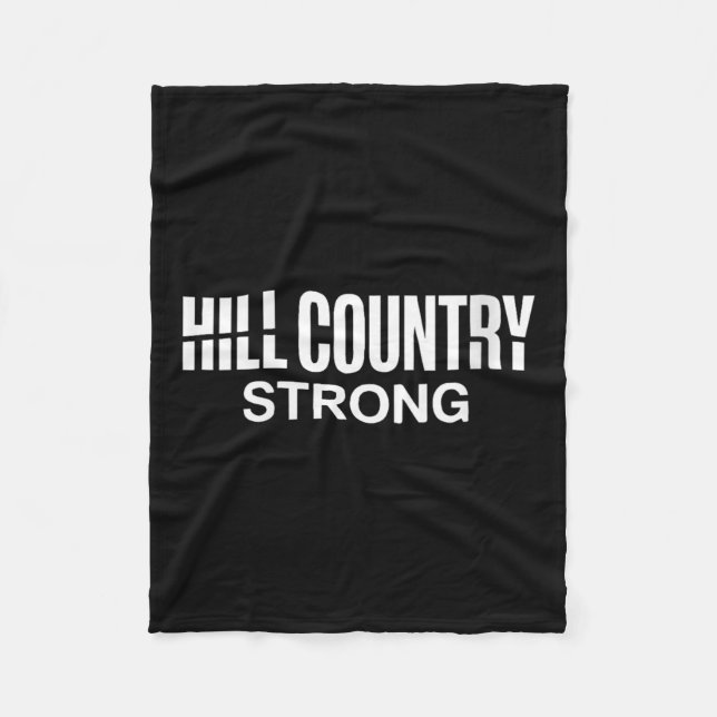 Womens Hill Country Strong Texas Pride Quote V-nec Fleece Blanket (Front)