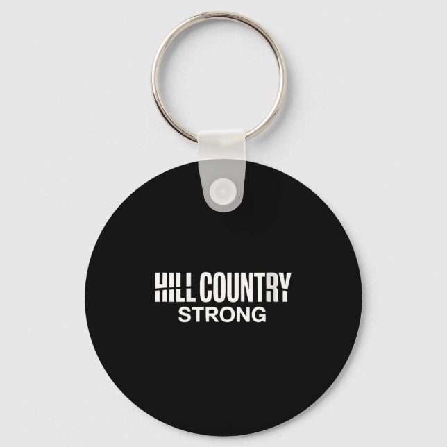 Womens Hill Country Strong Texas Pride Quote V-nec Key Ring (Front)