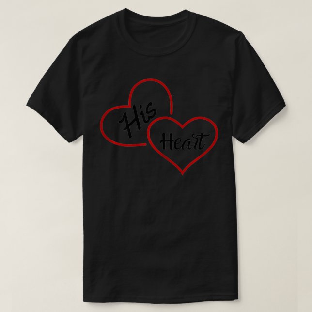 Womens His~Heart  T-Shirt (Design Front)