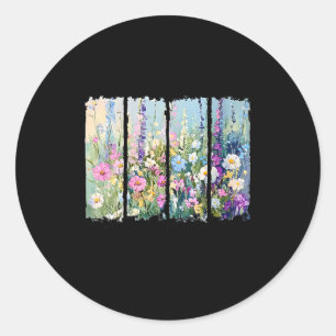 Womens His Mercies Are New Every Morning Wildflowe Classic Round Sticker