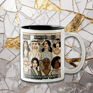 Women's History Day and Month Two-Tone Coffee Mug