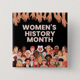 Women's History Month 15 Cm Square Badge