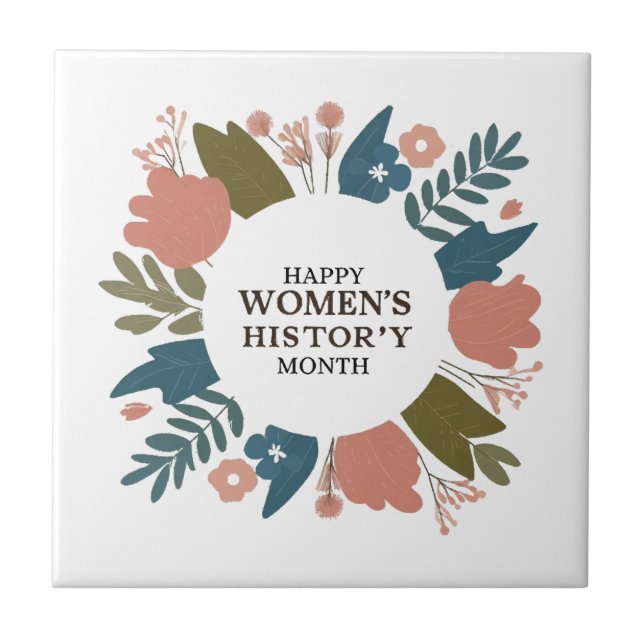 Women's History Month Ceramic Tile (Front)