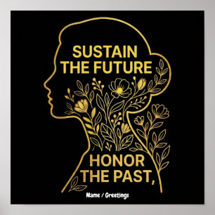 Women's History Month Eco-Feminist Sustain Future Poster