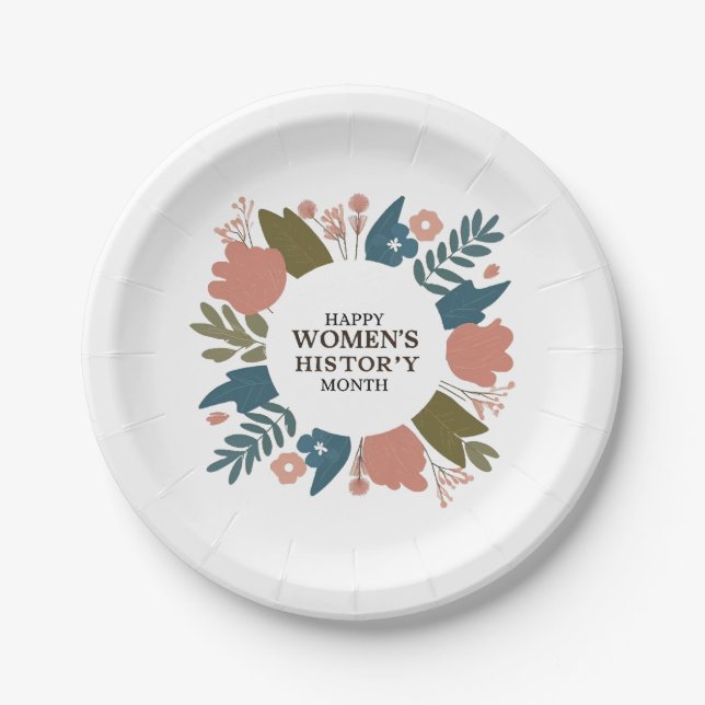 Women's History Month Paper Plate (Front)