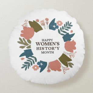 Women's History Month Round Cushion