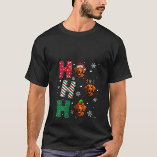 Womens Ho Ho Ho Chesapeake Bay Retriever Dog Chris T-Shirt