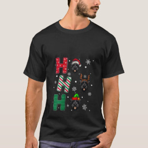 Womens Ho Ho Ho Giant Schnauzer Dog Lover Christma T-Shirt
