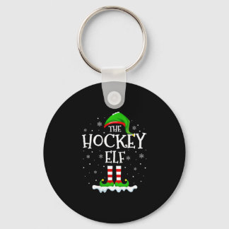 Womens hockey elf squad xmas family matching group key ring