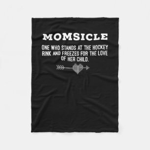 Womens Hockey Mum Momsicle Definition T-Shirt Fleece Blanket