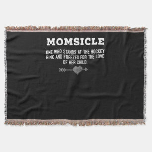 Womens Hockey Mum Momsicle Definition T-Shirt Throw Blanket