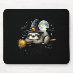 Women's hocus slowcus funny halloween sloth witch mouse pad
