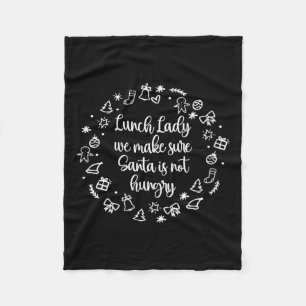 Womens Holiday Lunch Lady Xmas School Cafeteria Wo Fleece Blanket