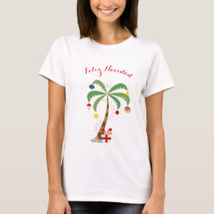 Women's Holiday Shirt-Feliz Navidad     T-Shirt
