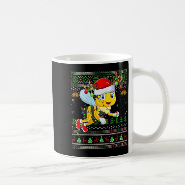 Womens Honey Bees Ugly Christmas Sweaters Holiday  Coffee Mug (Right)