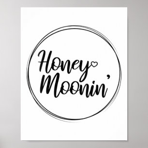 Womens Honeymoon Couple Wedding Honeymoonin Brides Poster