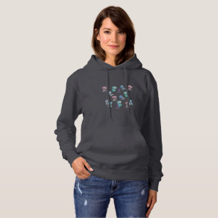 Women's hooded sweatshirt with jellyfishes