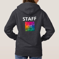 Womens Hoodies Staff Crew Member Company Logo Here