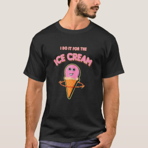 Womens Hooping Hula Hoop Fitness And Ice Cream T-Shirt