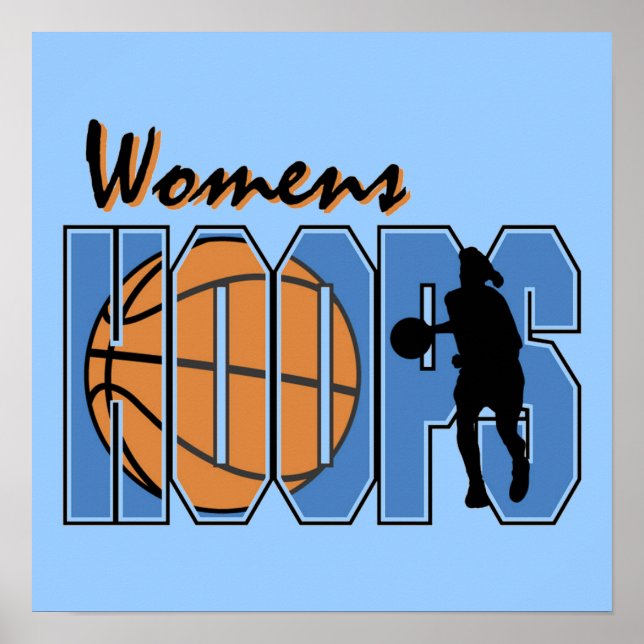 Women's Hoops T-shirts and Gifts Poster (Front)