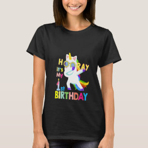 Womens Hooray It's My First Birthday 1st Birthday T-Shirt