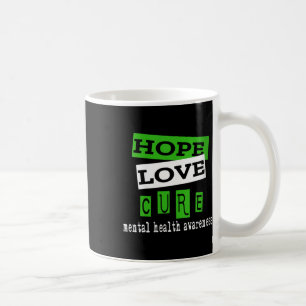 Womens Hope Love Cure Mental Health Awareness V-ne Coffee Mug