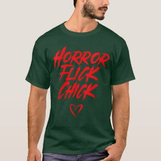 Womens Horror Flick Chick Horror Movie Lover VNeck T-Shirt