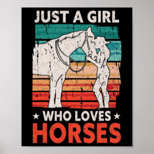 Womens Horse Riding Owner Outfit Equestrian Horse Poster