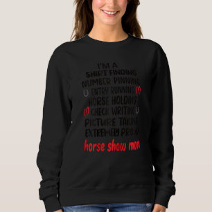 Womens Horse Show Mum Definition Equestrian Mother Sweatshirt