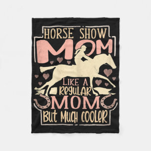 Womens Horse Show Mum Equestrian Horseck Riding Ri Fleece Blanket