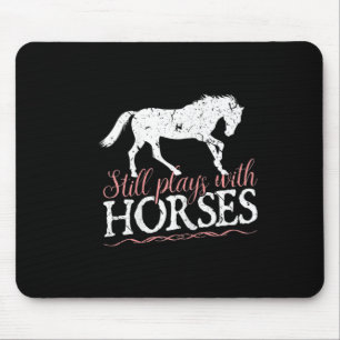 Womens Horseck Riding Horse Mouse Pad
