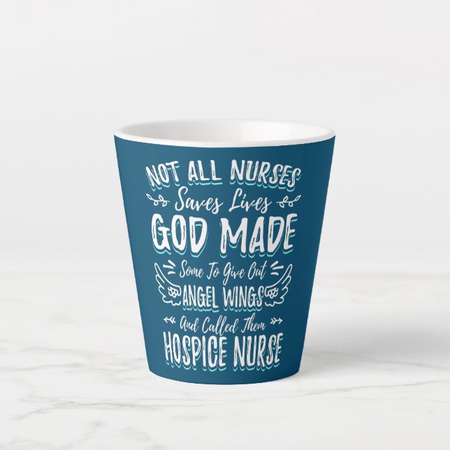 Womens Hospice Nurse Design For Nursing Called Latte Mug (Front)