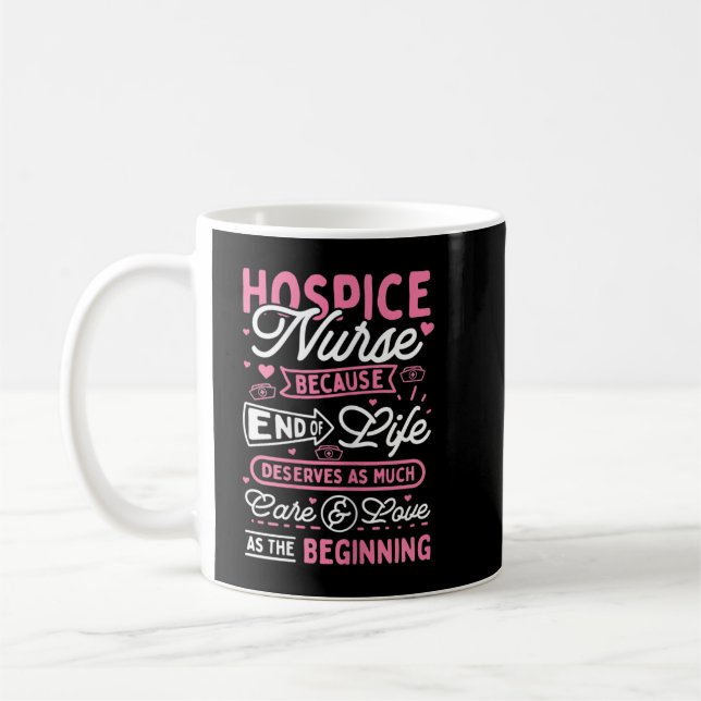 Womens Hospice Nurse T-Shirt Coffee Mug (Left)