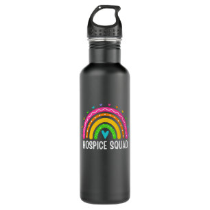 Womens Hospice Squad Nurse Aide Nursing Rainbow Ho 710 Ml Water Bottle