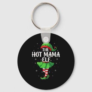 Womens Hot Mama Elf Christmas Girls Women Elf Squa Key Ring