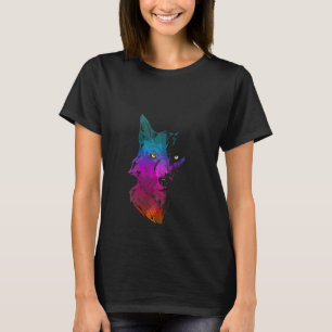 Womens Howl Wildlife Forest Animal Predator Portra T-Shirt