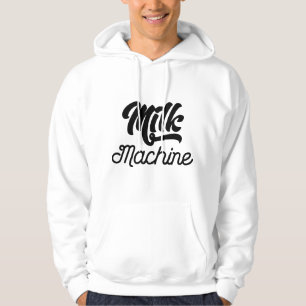 Womens Humorous Milk Machine Funny Pregnancy For H Hoodie