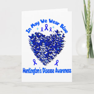 Womens Huntingtons Disease Awareness I Wear Blue I Card