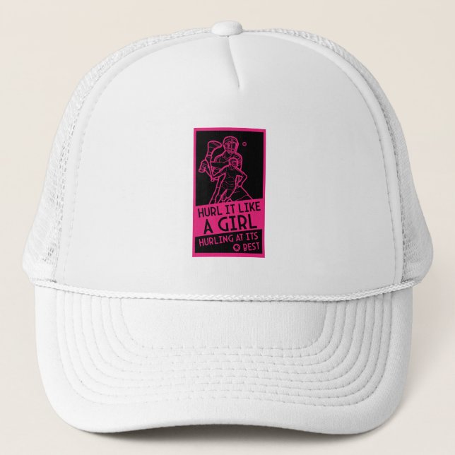 Women's Hurling Sport Trucker Hat (Front)