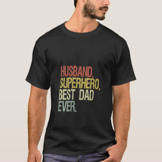 Womens Husband superhero best dad ever V Neck  T-Shirt