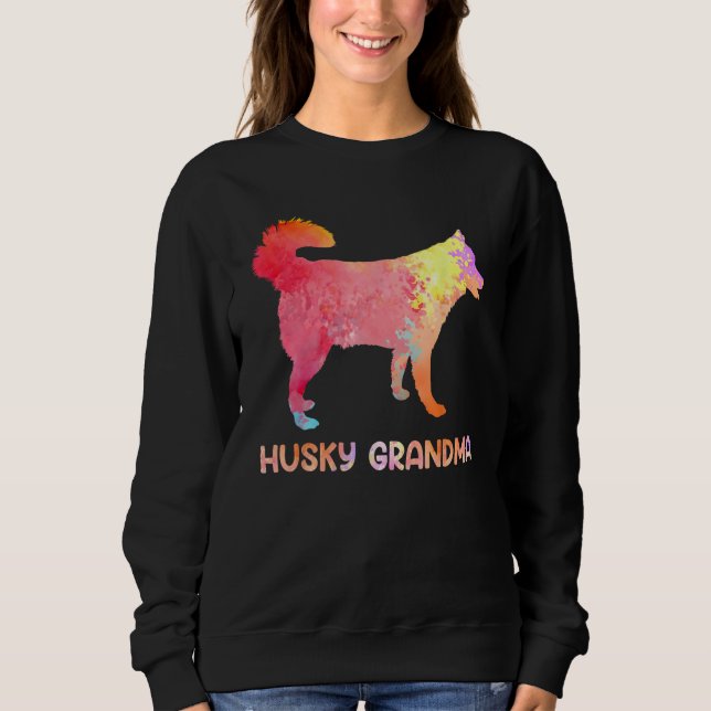 Womens Husky Dog Costume Mother s Day Siberian Hus Sweatshirt (Front)