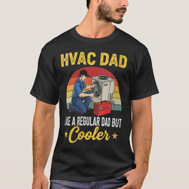 Womens Hvac Dad But Cooler Mens Funny Hvac Technic T-Shirt (Front)