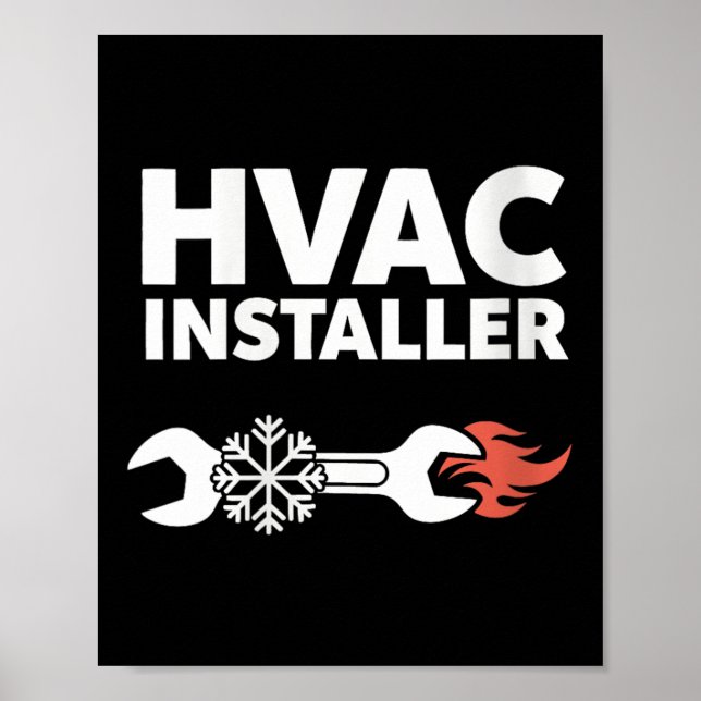 Womens Hvac Installer Funny Hvac Tech Technician F Poster (Front)