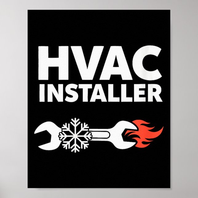 Womens Hvac Installer Funny Hvac Tech Technician F Poster (Front)